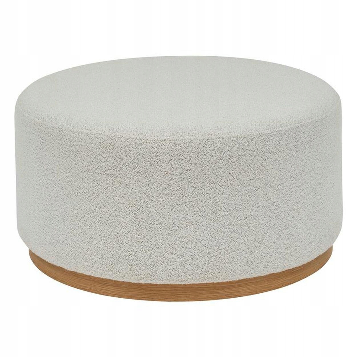 Taburet čalouněná boucle XL Nesky bílá komfortní velká na sezení