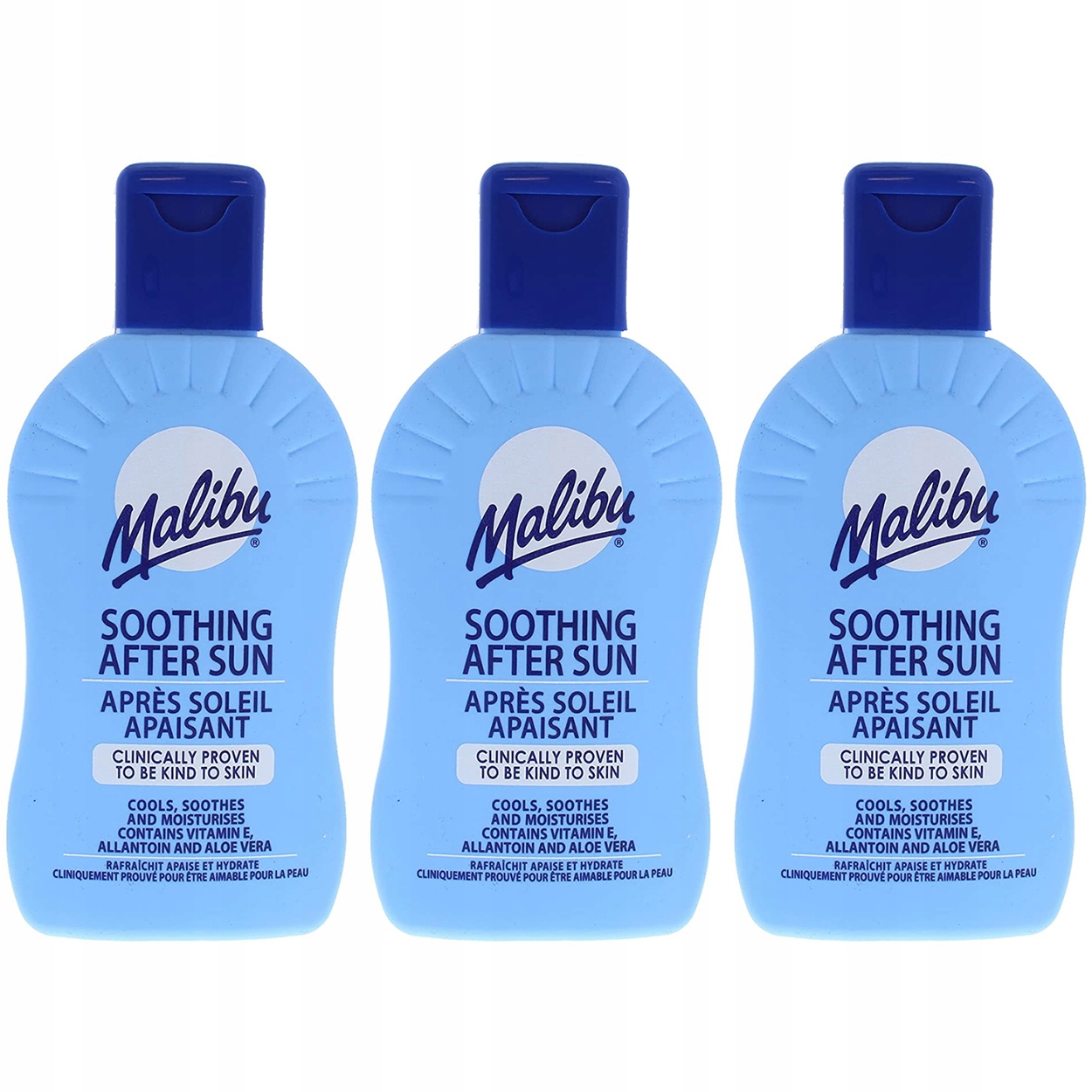 Sada 3 x Hydratační zklidňující balzám po opalování Malibu After Sun 200 ml
