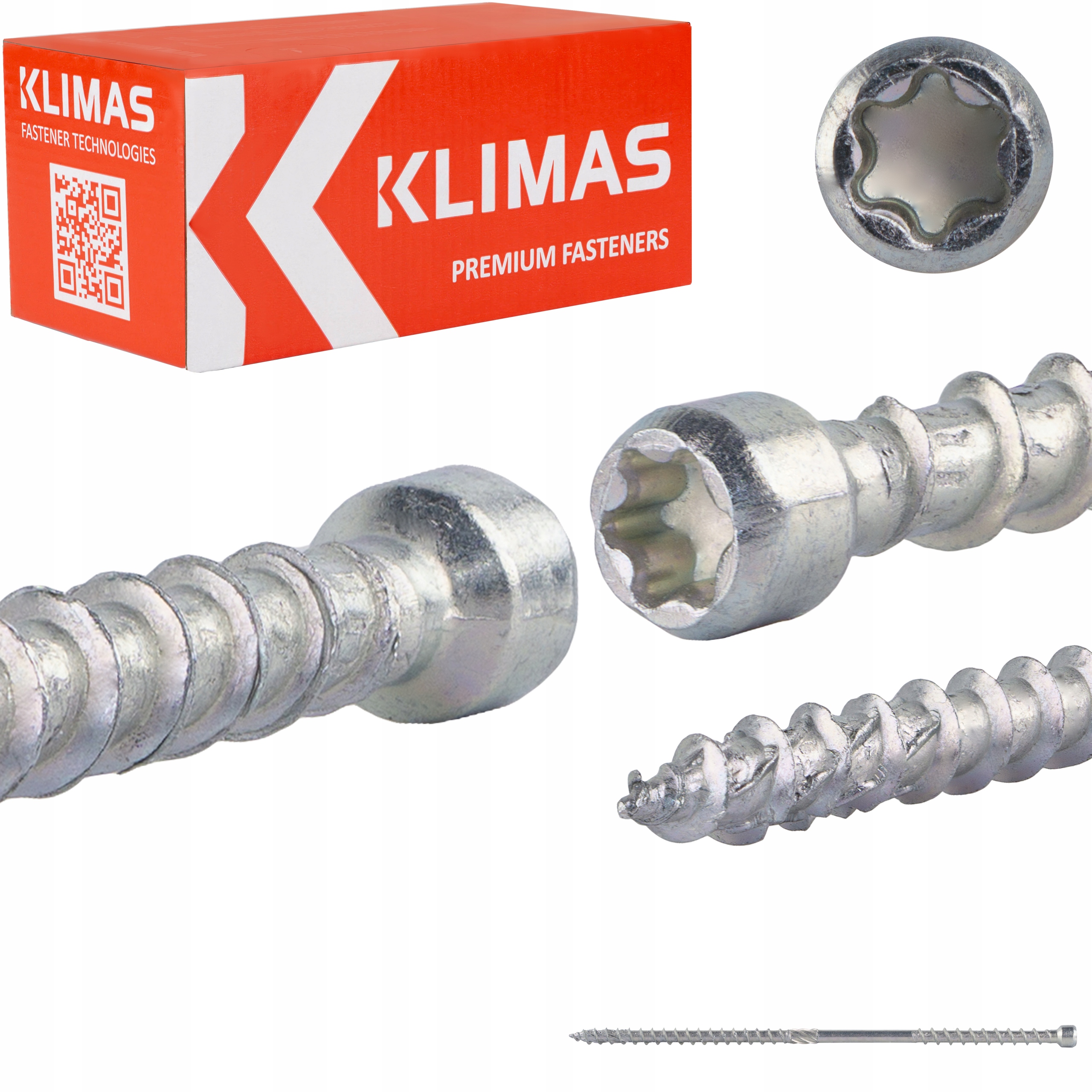 Skrutky na izoláciu proti škvrnám 8x225 mm 50 ks Torx Klimas Wkpc