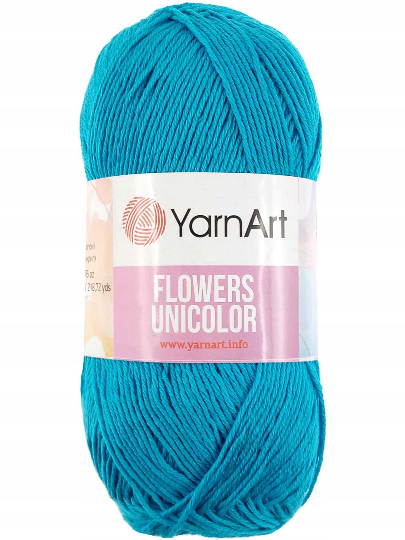 Włóczka YarnArt Flowers Unicolor 754 turkusowy 13857405191 Allegro.pl