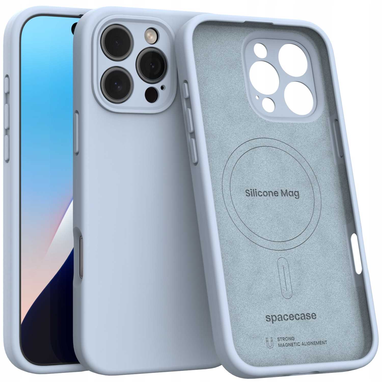 Spacecase Silicone Mag pro iPhone 16 Pro Max baby blue