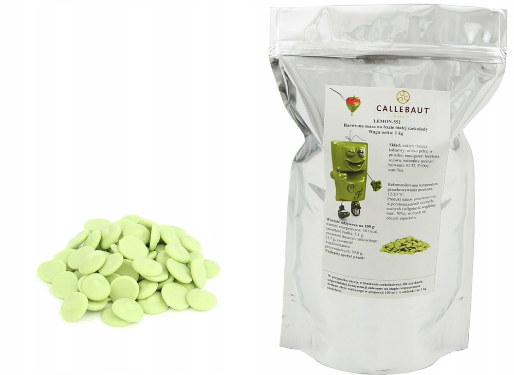 Czekolada Limonkowa 1KG Callebaut do fondue lemon cytrynowa
