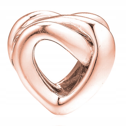 

Charms Serce Heart różowe złoto srebro 925
