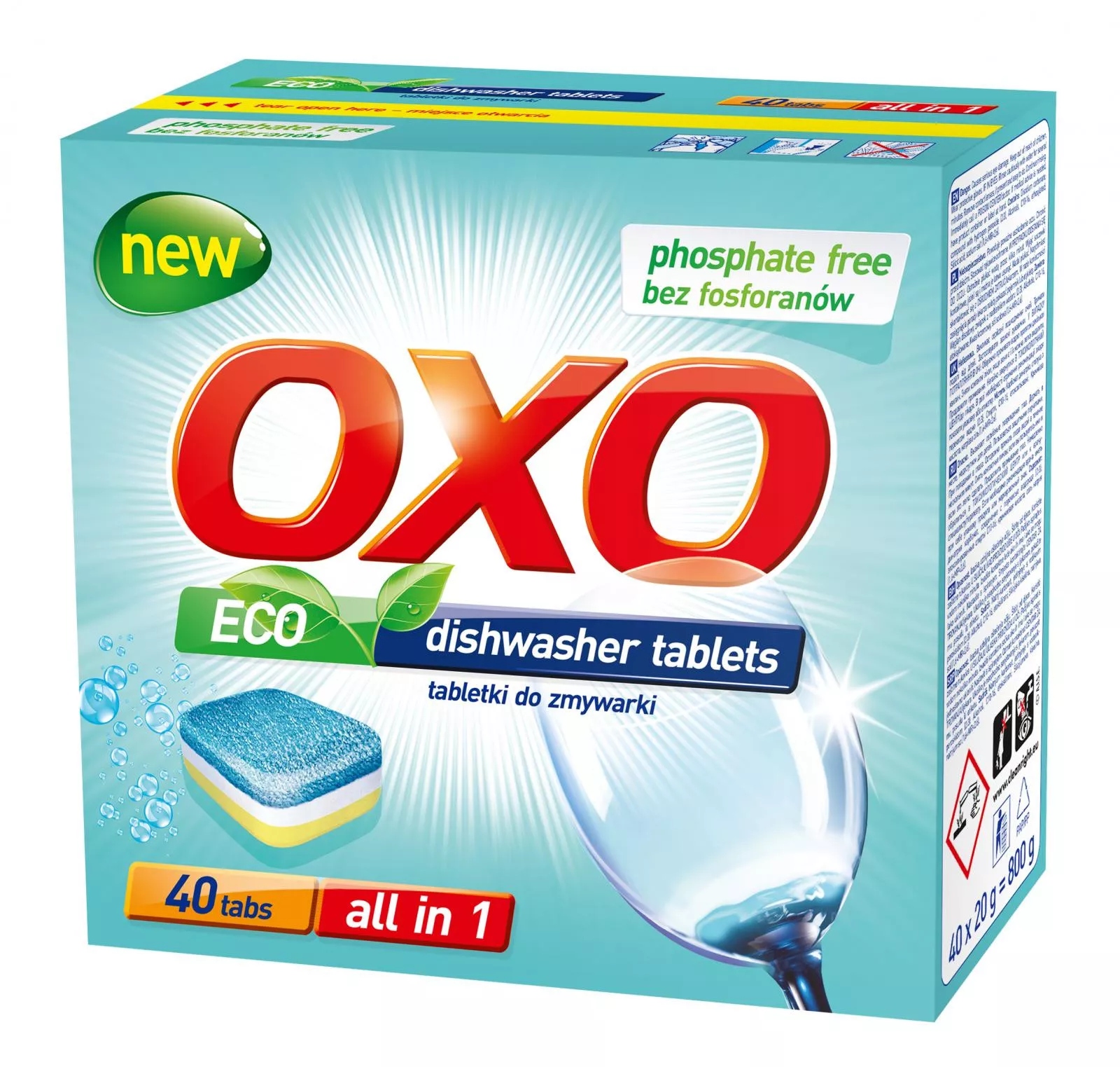 

Oxo Tabletki do zmywarki all in one, 40 sztuk