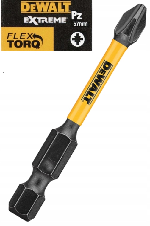 DeWALT FlexTorq Bit udarowy Pz2 57mm 1/4 10szt Kod producenta Pz1 57mm