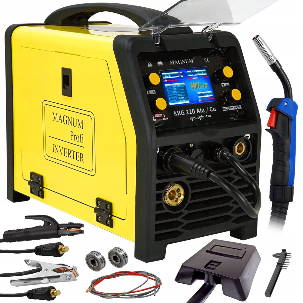 Spawarka migomat 4R Magnum Mig 220 4x4 Alu Synergia LCD Mma Tig DC