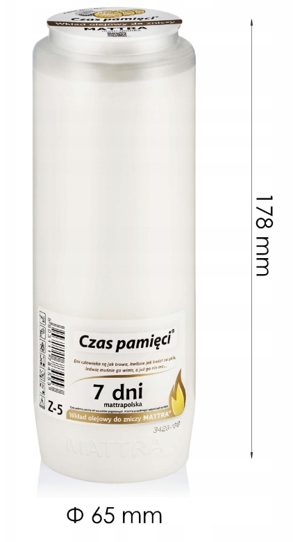 SUPER ZESTAW WKŁADÓW DO ZNICZY 24 SZT. 18 CM MEGA! Kod producenta Z-5 (24)4