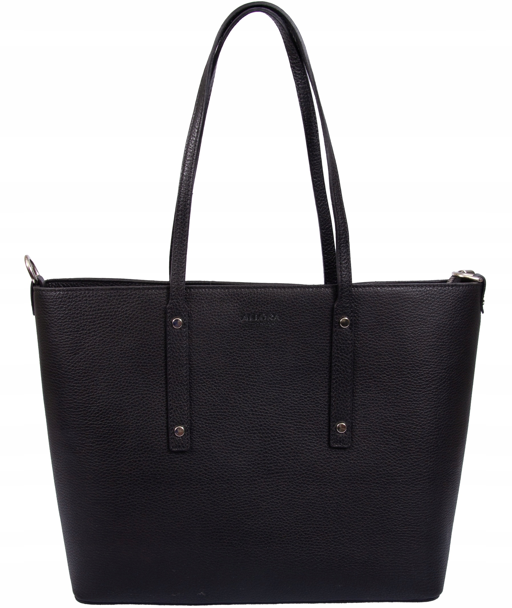 Velká taška Taška přes rameno Shopper Kožená Městská Černá Módní Allora