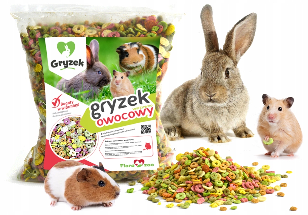 KARMA POKARM DLA GRYZONI KRÓLIKA CHOMIKA ŚWINKI