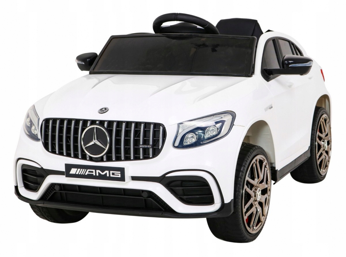 Mercedes Benz GLC63S dla dzieci Biały Suv Pilot napęd 4x4 lub 2x2