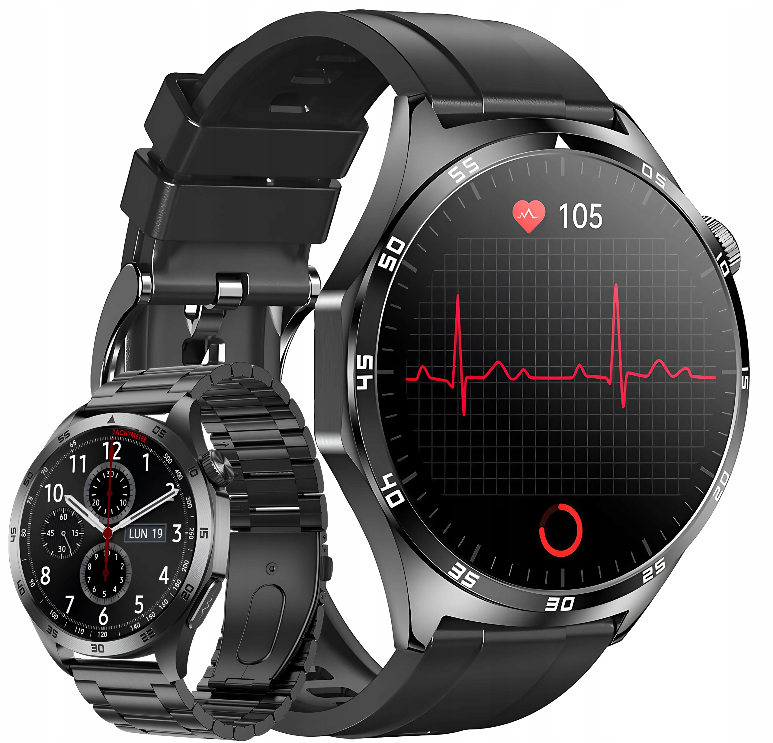 Zegarek Męski Smartwatch Amoled 466x466 Ekg Glukoza Ciśnienie Temperatura