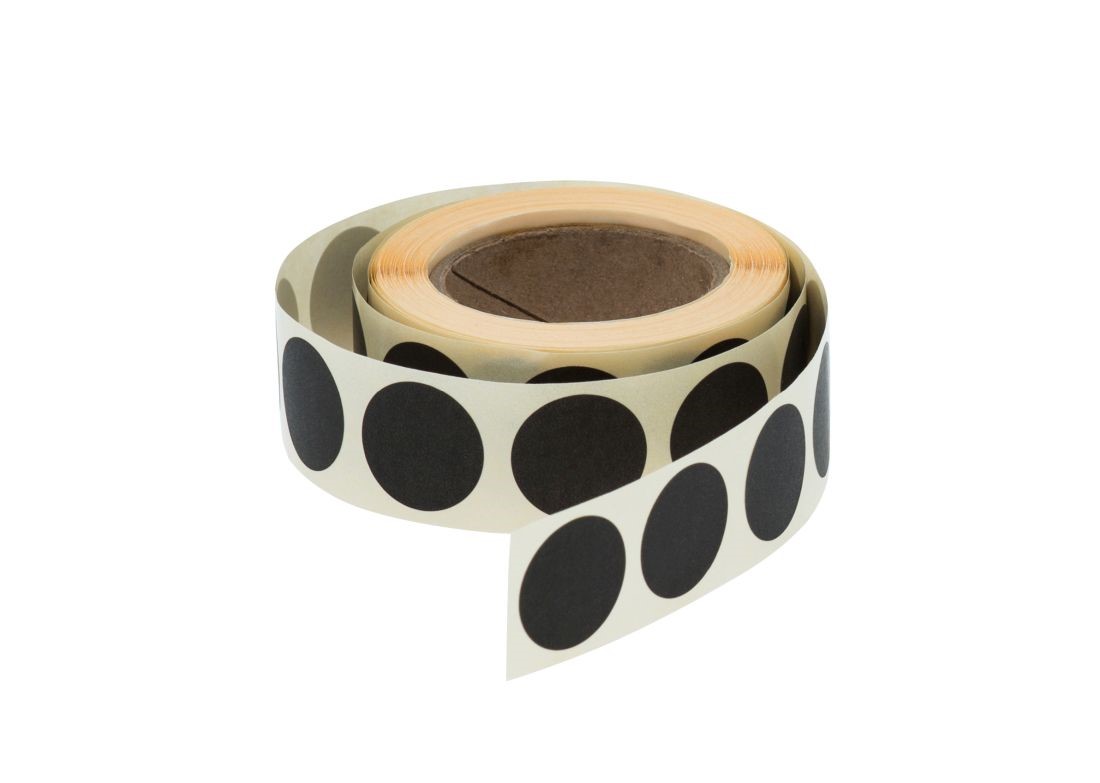 

Naklejki etykiety okrągłe Fi 25mm 500szt Czarne