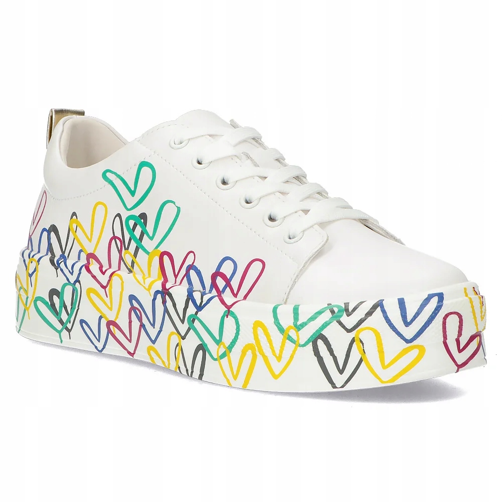 Buty damskie półbuty skórzane na platformie Filippo multikolor r.40