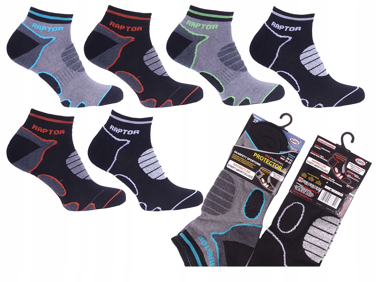 6x STOPKI SPORTOWE strefy funkcyjne SKARPETY 39-42 Marka inna