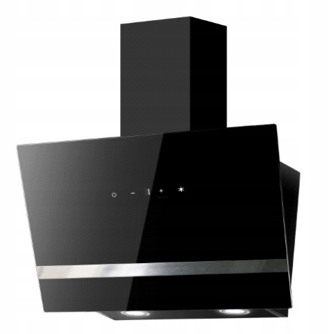 Okap kuchenny kominowy Flavio 60 (szklany czarny)