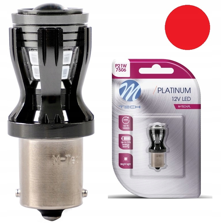 

Żarówka Led P21W R5W R10W Czerwona Canbus _tir 24V