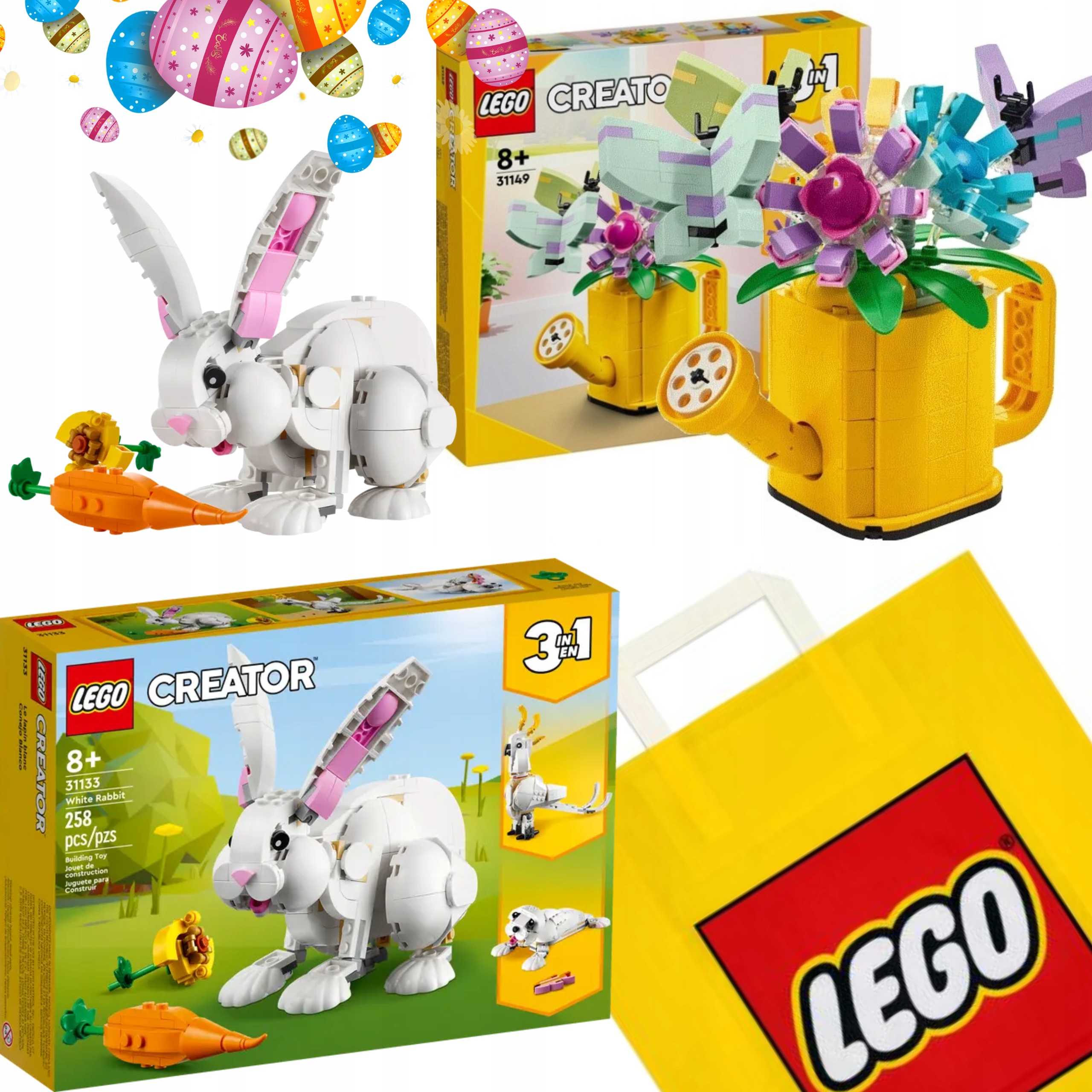 LEGO CREATOR 3W1 31149 + LEGO 31133 + GRATIS TORBA LEGO PREZENT WIELKANOC