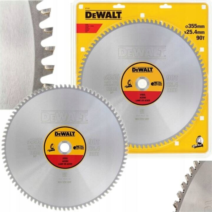 Piła Tarczowa Tarcza Do Metalu Stali 355X25,4 mm 90Z DeWALT DT1927
