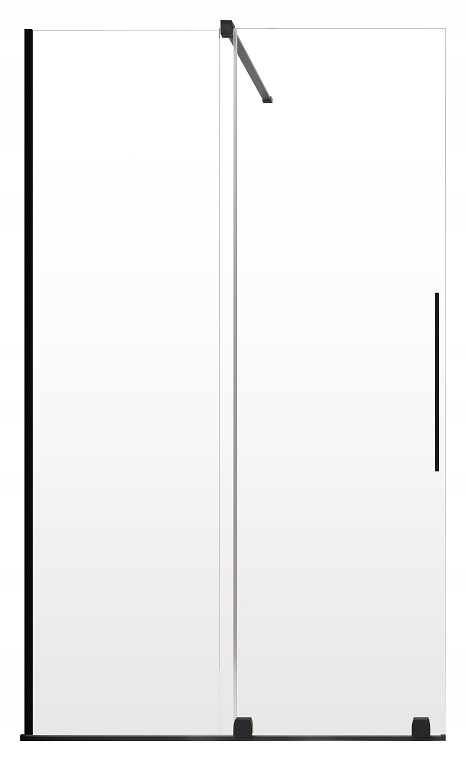 KABINA RADAWAY Furo Black walk-in 120 lewa przejrz
