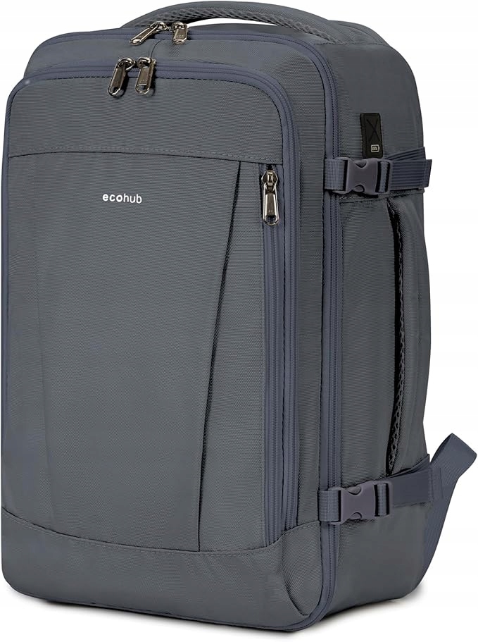Batoh Příruční Kabinový Příruční Zavazadlo 20 L, 40x20x25 cm Šedý Ecohub