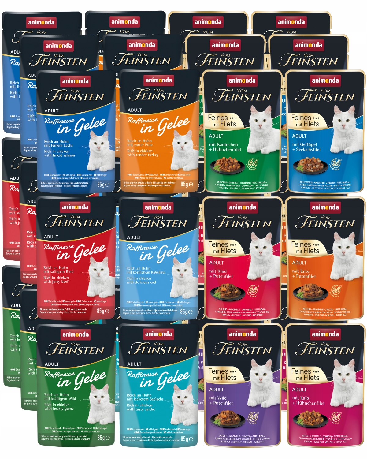 Levně Animonda Kočka Adult Fines a Raffinesse 85 g mix chutí Set 36x85 g