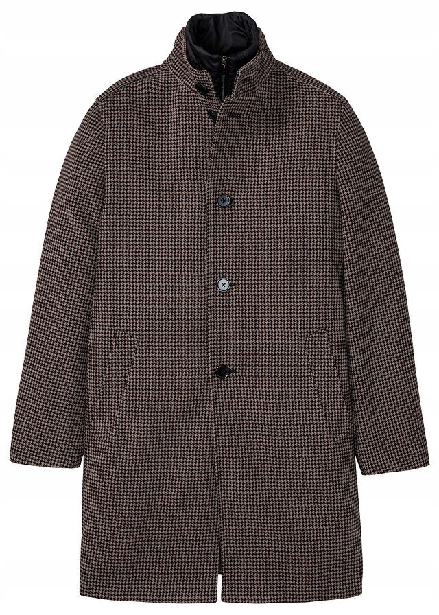 MĘSKI KRÓTKI PŁASZCZ Z ODPINANYM WIATROŁAPEM 50