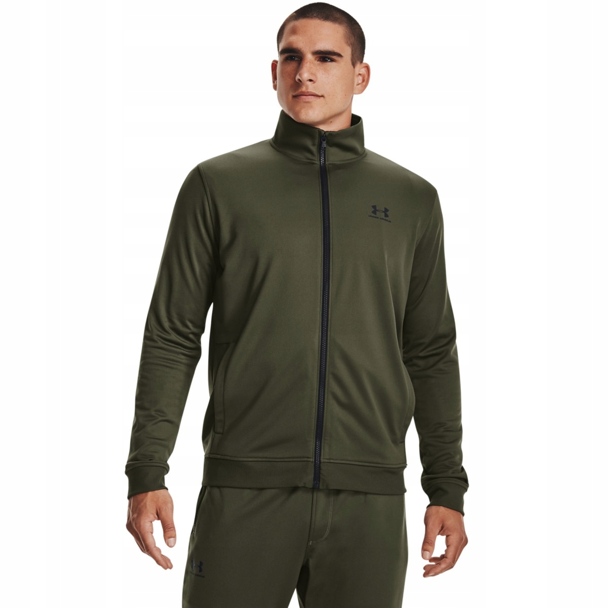 Męska bluza rozpinana bez kaptura Under Armour Sportstyle Tricot Khaki 4XL