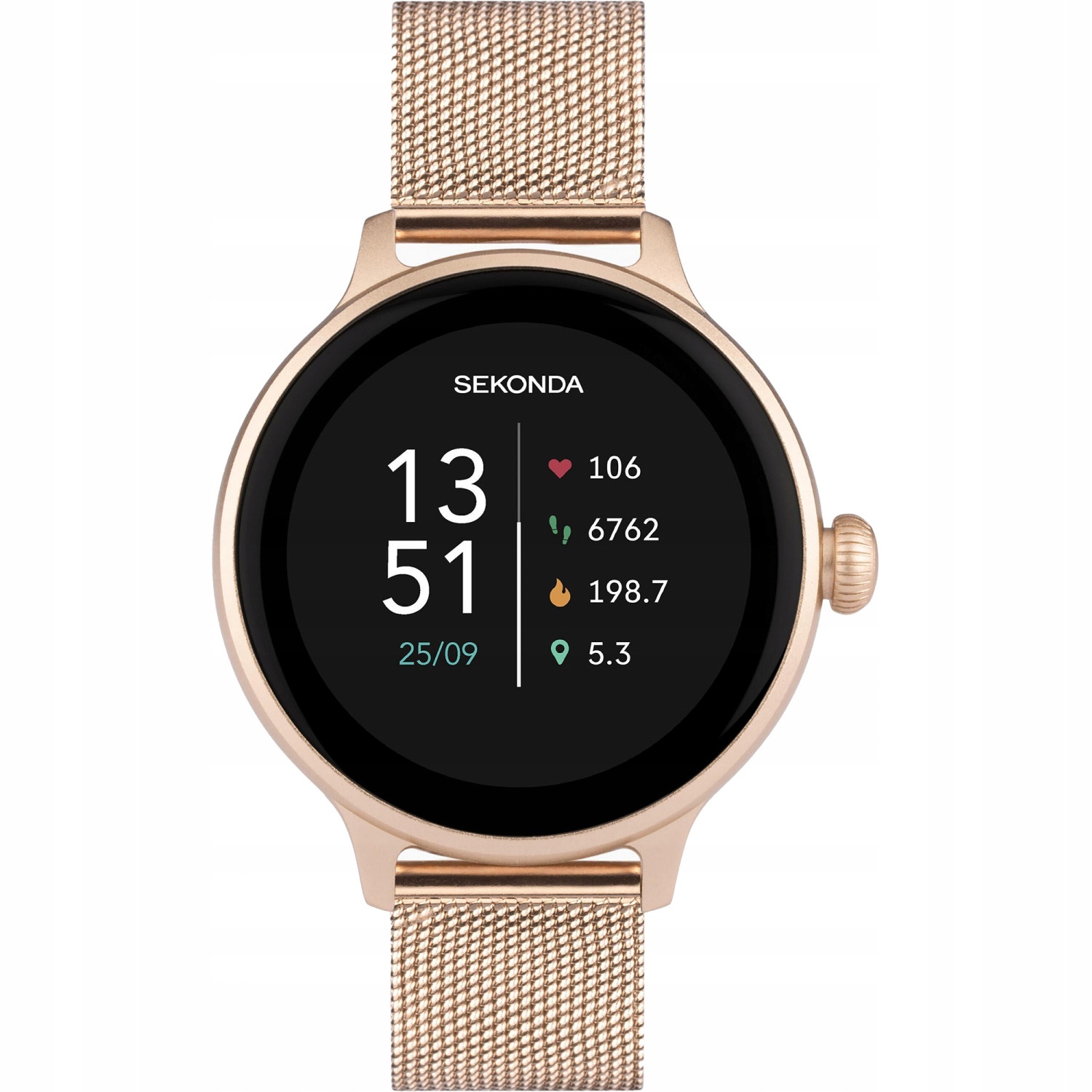 Dámské Chytré Hodinky Sekonda 40625 růžové zlato