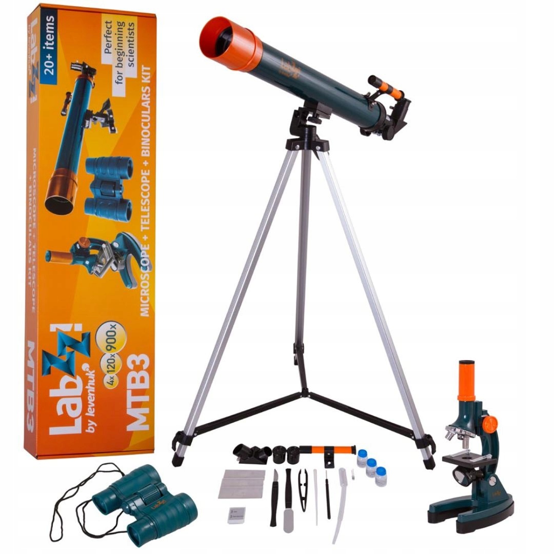 Zestaw Levenhuk LabZZ MTB3 z mikroskopem, teleskopem i lornetką