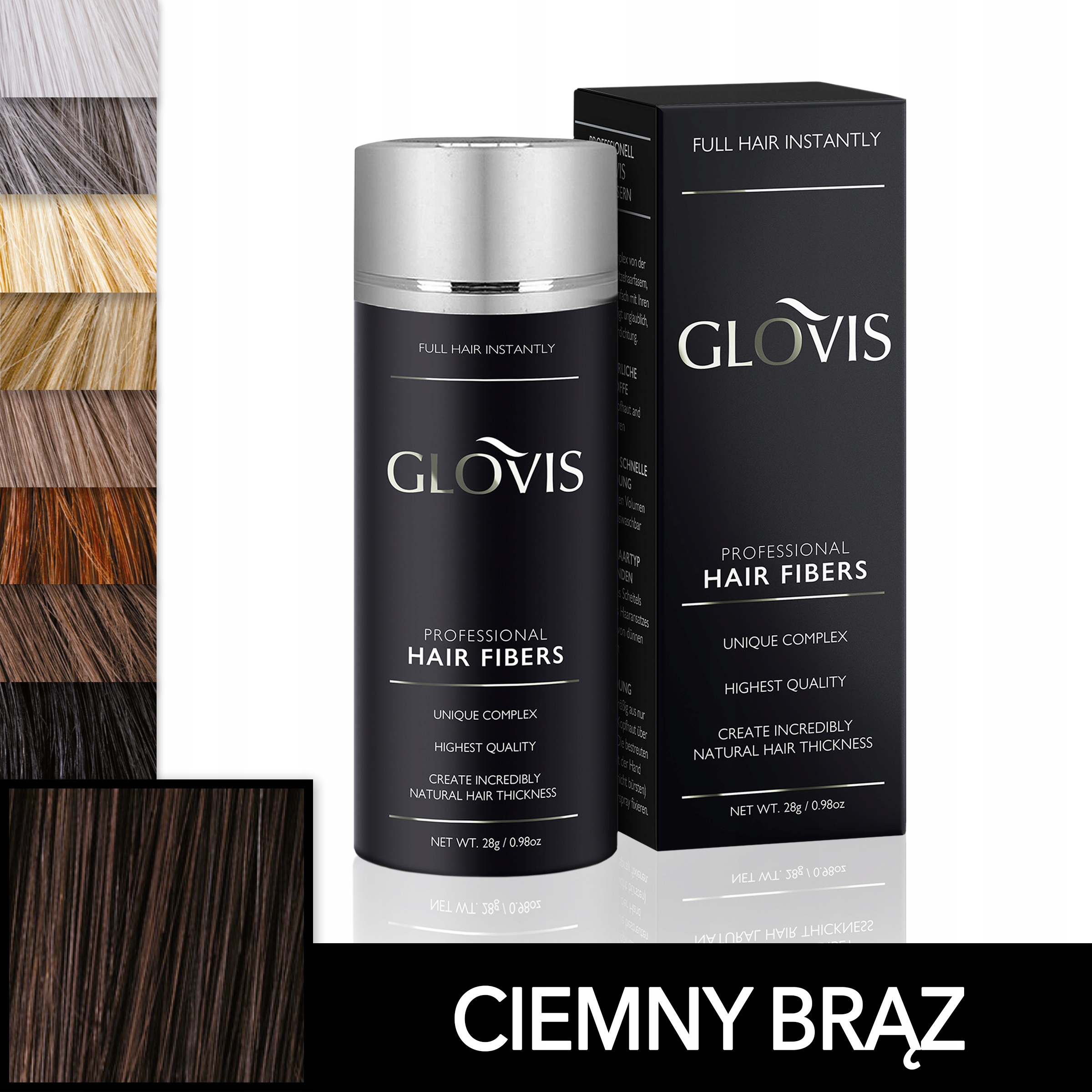 

Włókna Glovis 28g Ciemny Brąz Dark Brown