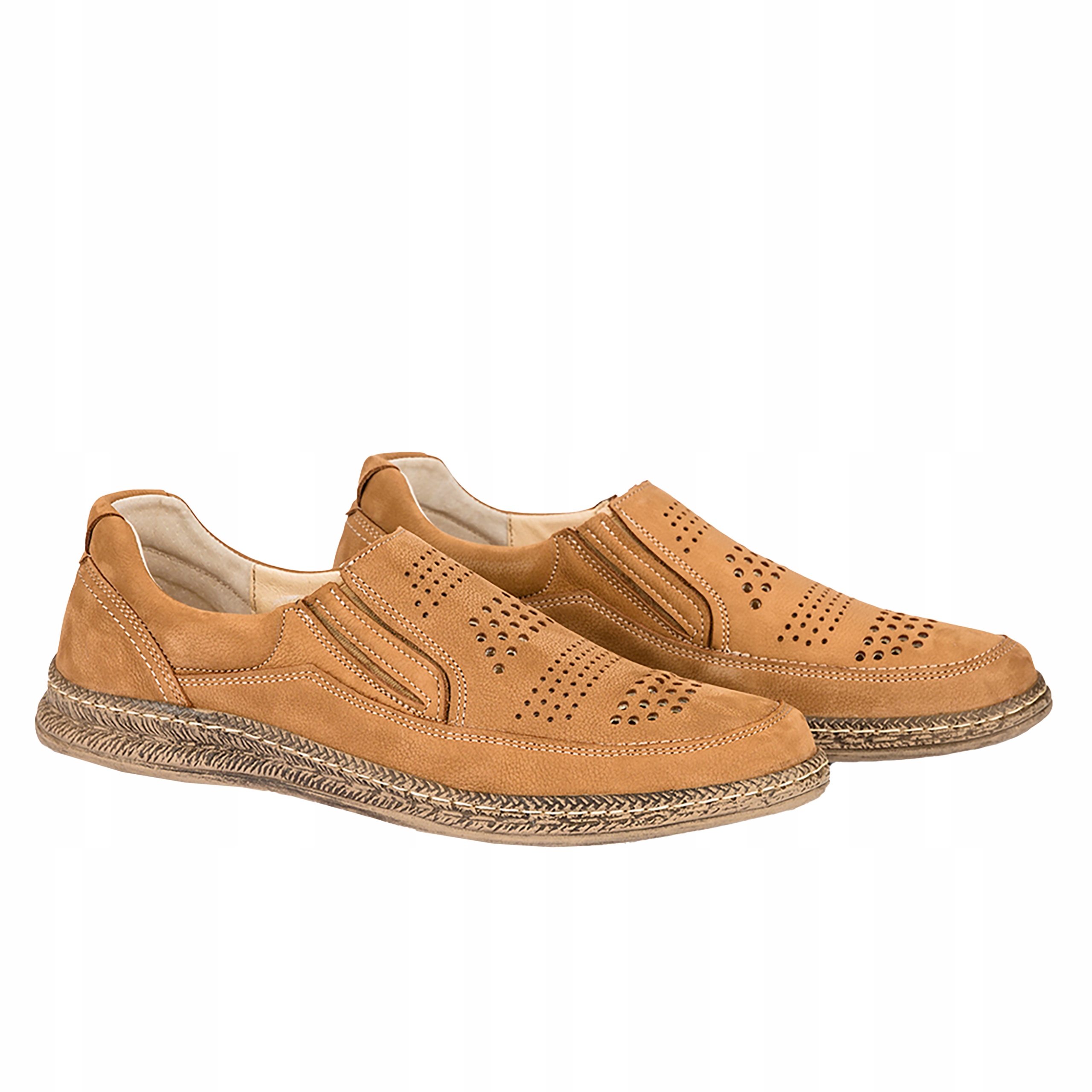 Ažurové Nazouvací Polobotky Jarní Polská Kůže vel. 40