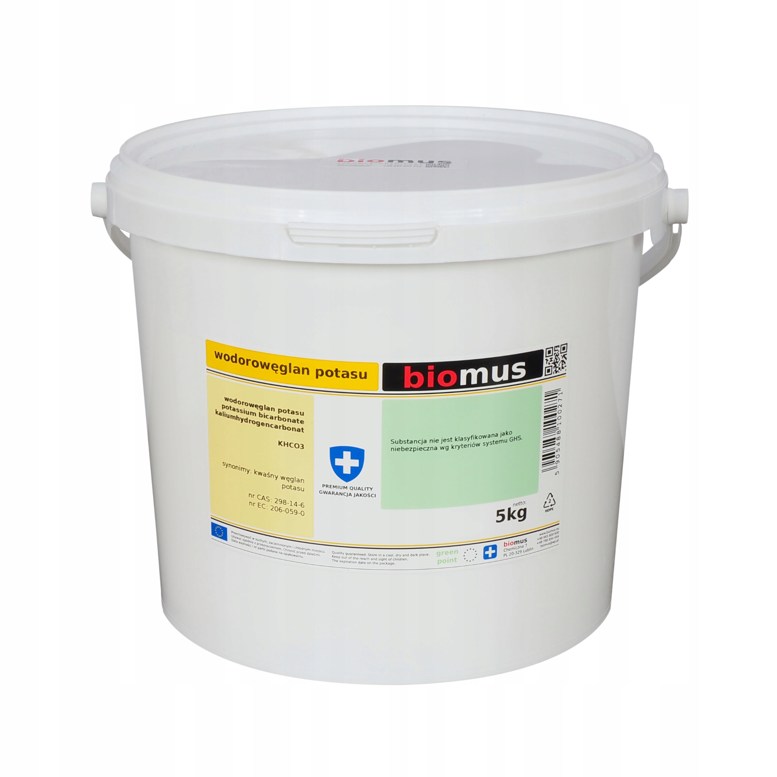 

Wodorowęglan Potasu 5kg Biomus