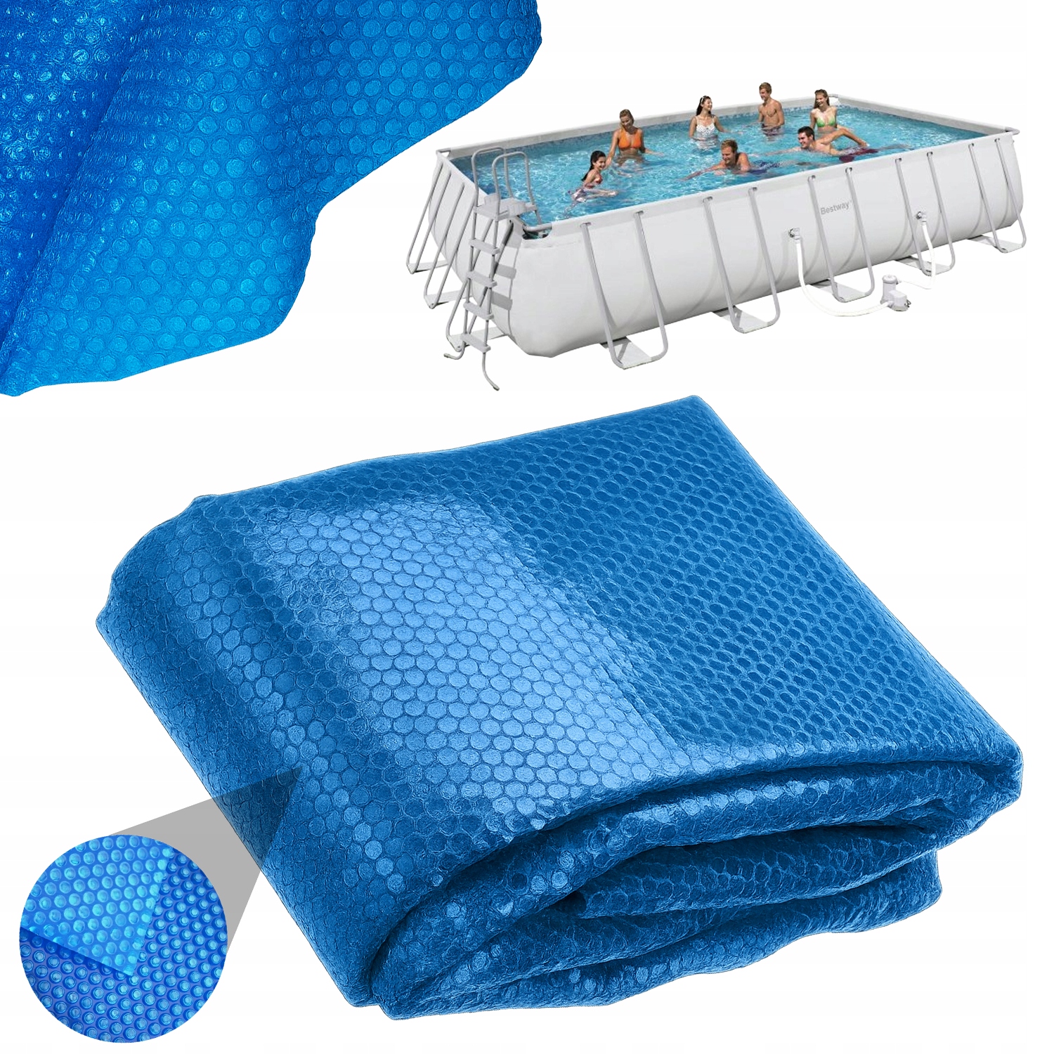 Krycí Plachta ohřívající vodu pro bazén Power Steel 6,7 x 4 m Bestway