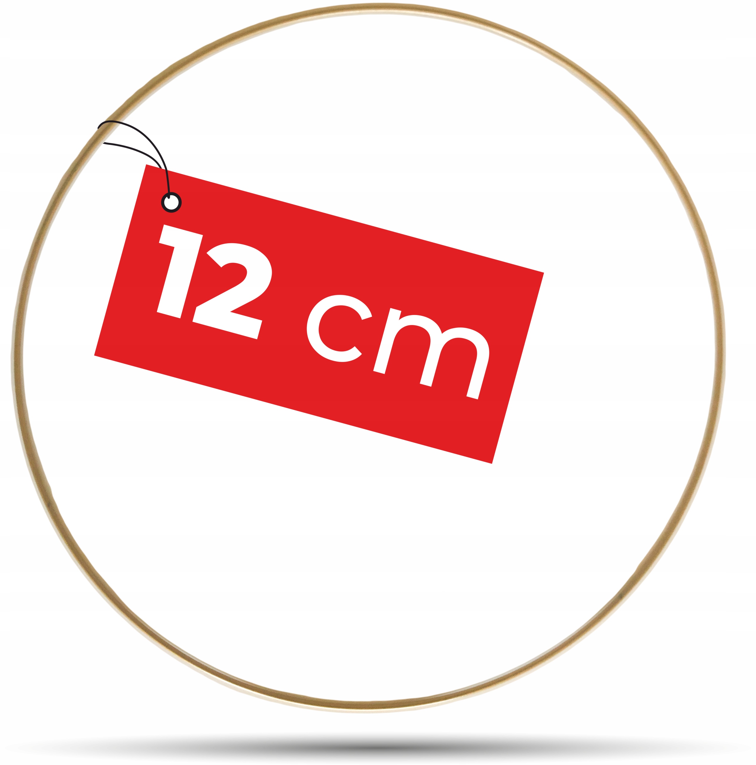 Metalowa obręcz koło łapacz snów Złota Mat 12 cm