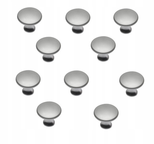 

Gałki meblowe aluminium okrągłe uchwyt szafa 10x
