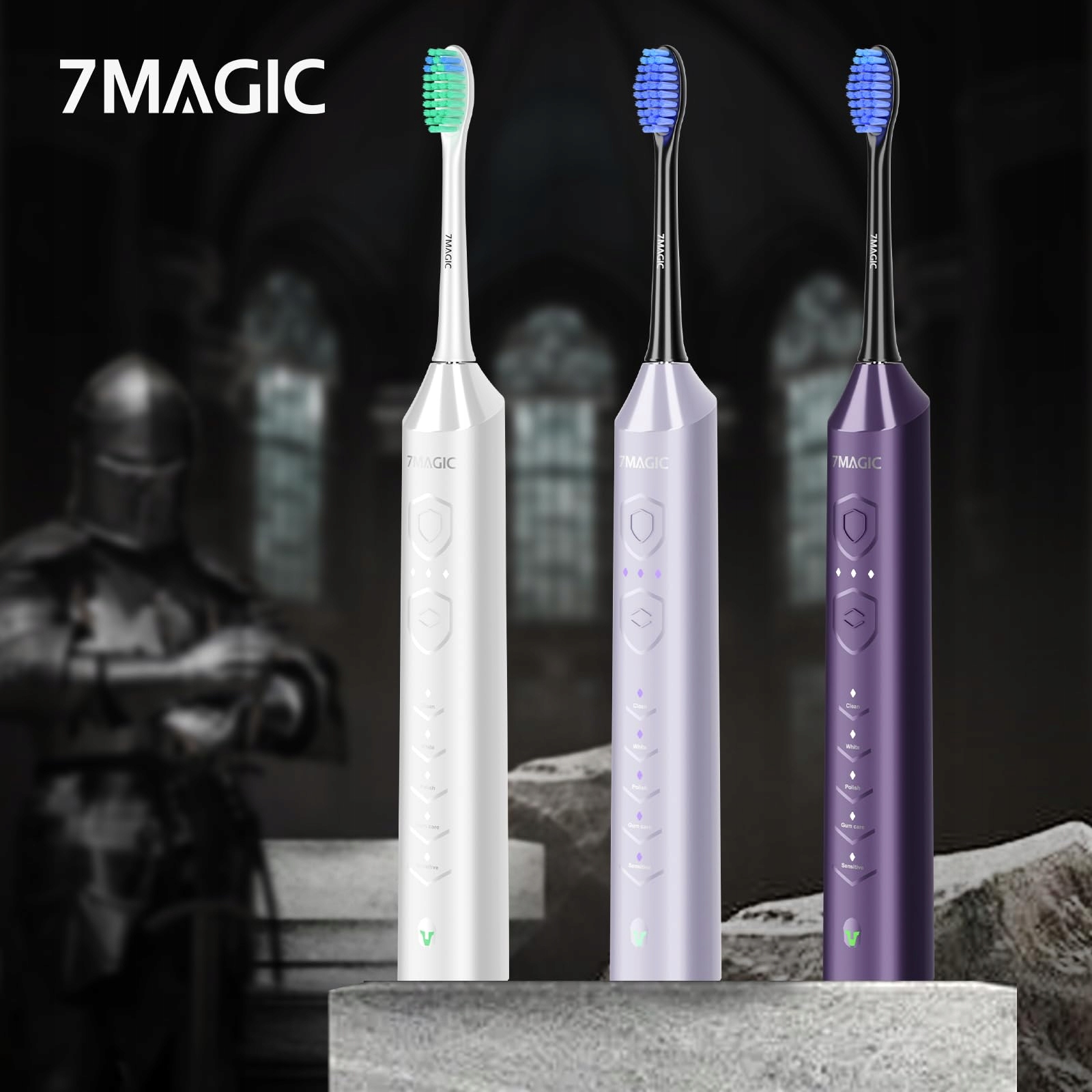 7MAGIC Szczoteczka Soniczna Elektryczna 3 Intensywności 5 Trybów — miniatura 2