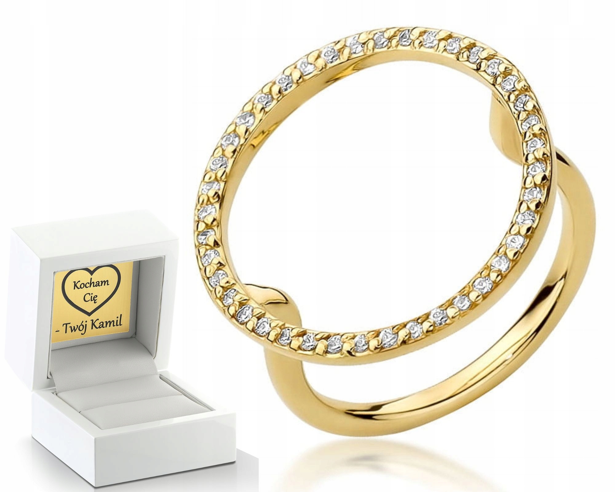 Zlatý Prstýnek S Brilianty 0,20CT 585 Zásnubní Diamanty Pro Ženu