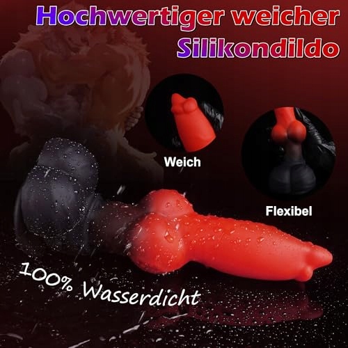 MONSTER DILDO Realistyczny Silikonowy Analplug Z Przyssawką Dla Par — miniatura 5