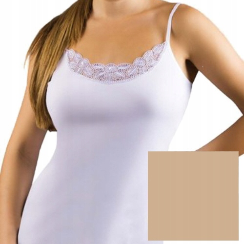 EMILI koszulka ramiączko bawełna TOSIA beżowa