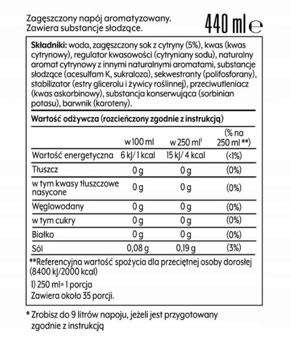 SODASTREAM Koncentrat zestaw smak COLA i LEMONIADA BEZ CUKRU Kod producenta 4121131900