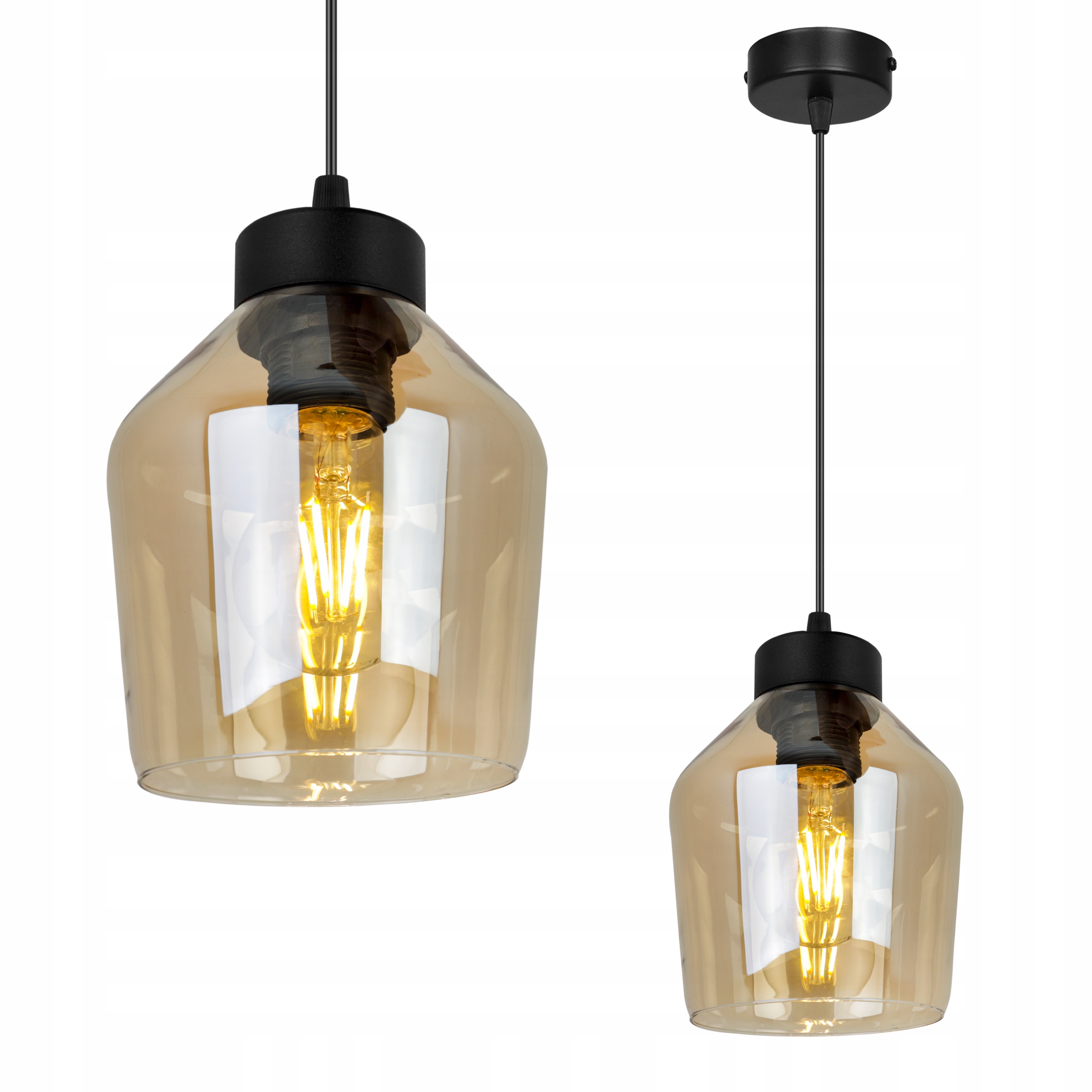 

Lampa Wisząca Nowoczesna Szklany Klosz