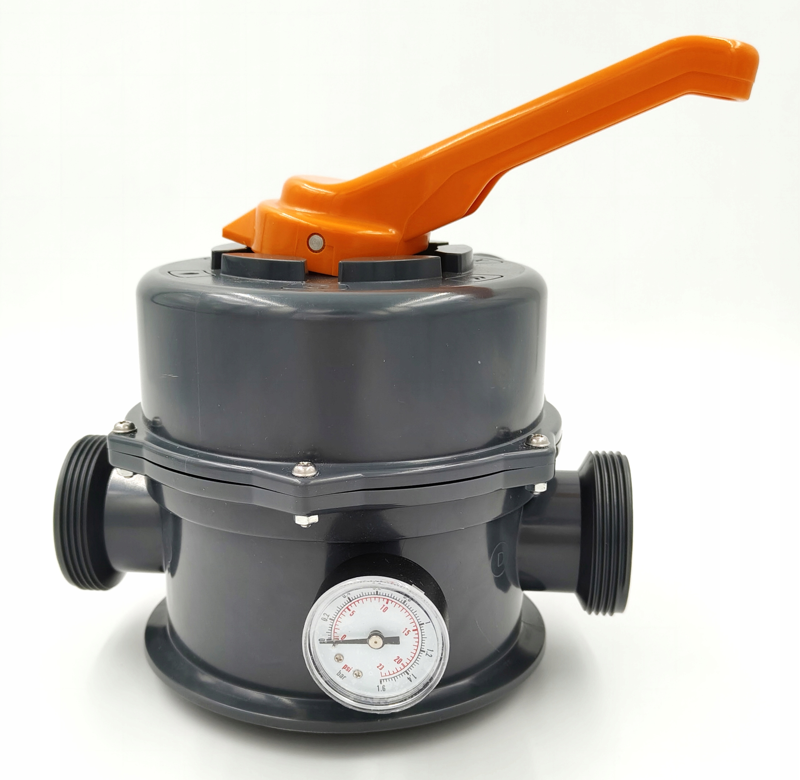 Viaccestný ventil ovládajúci hlavu pieskovej pumpy 58400 58404 manometer