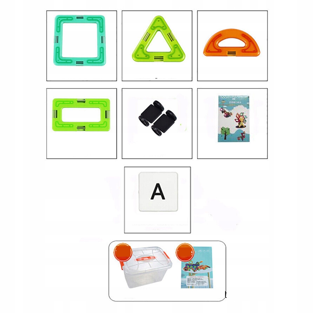 KLOCKI MAGNETYCZNE PANELE KONSTRUKCYJNE MAGNETYCZNYCH KLOCKÓW DLA DZIECI Marka inna