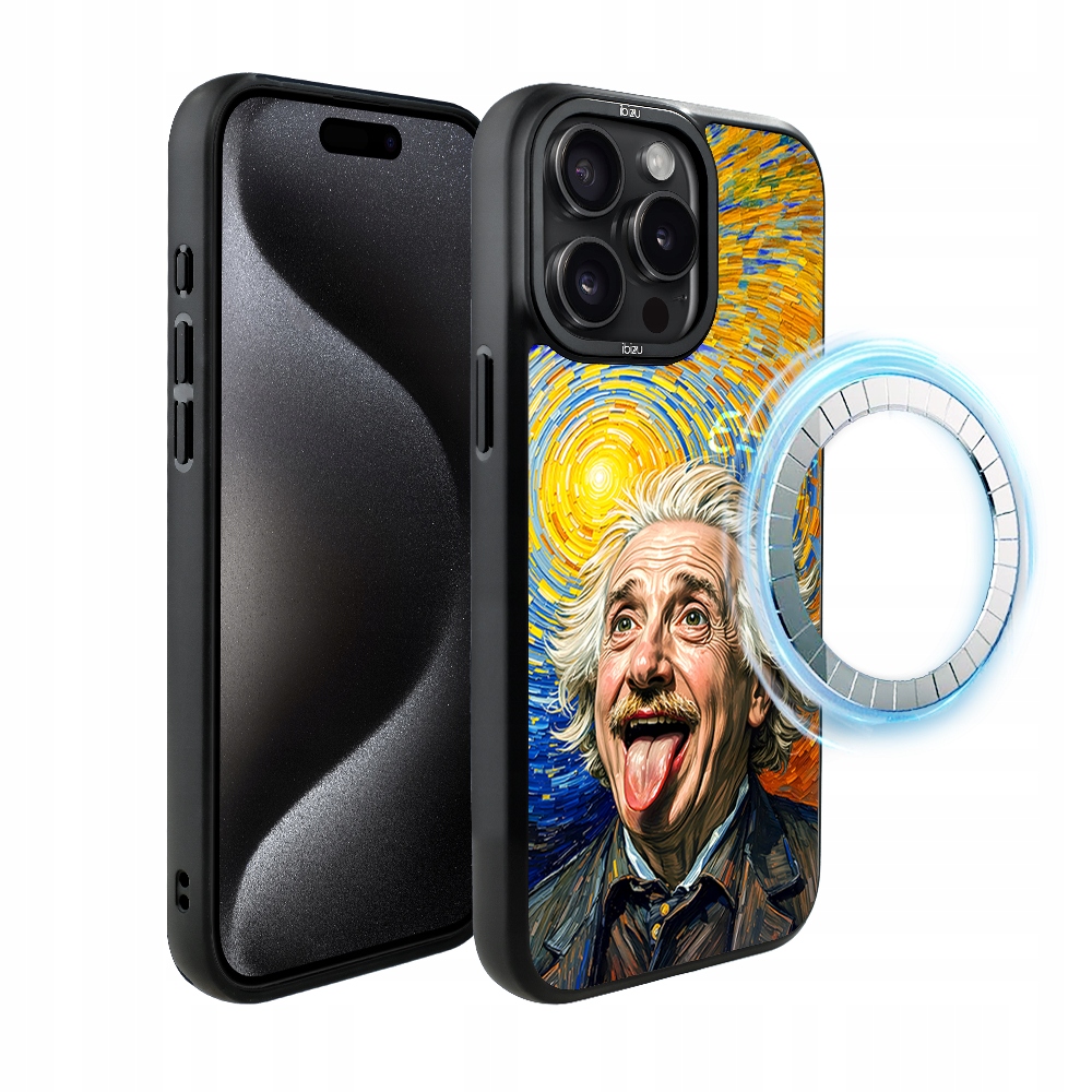 Matný Pouzdro Ibizu pro iPhone 15 Pro s MagSafe, Einstein