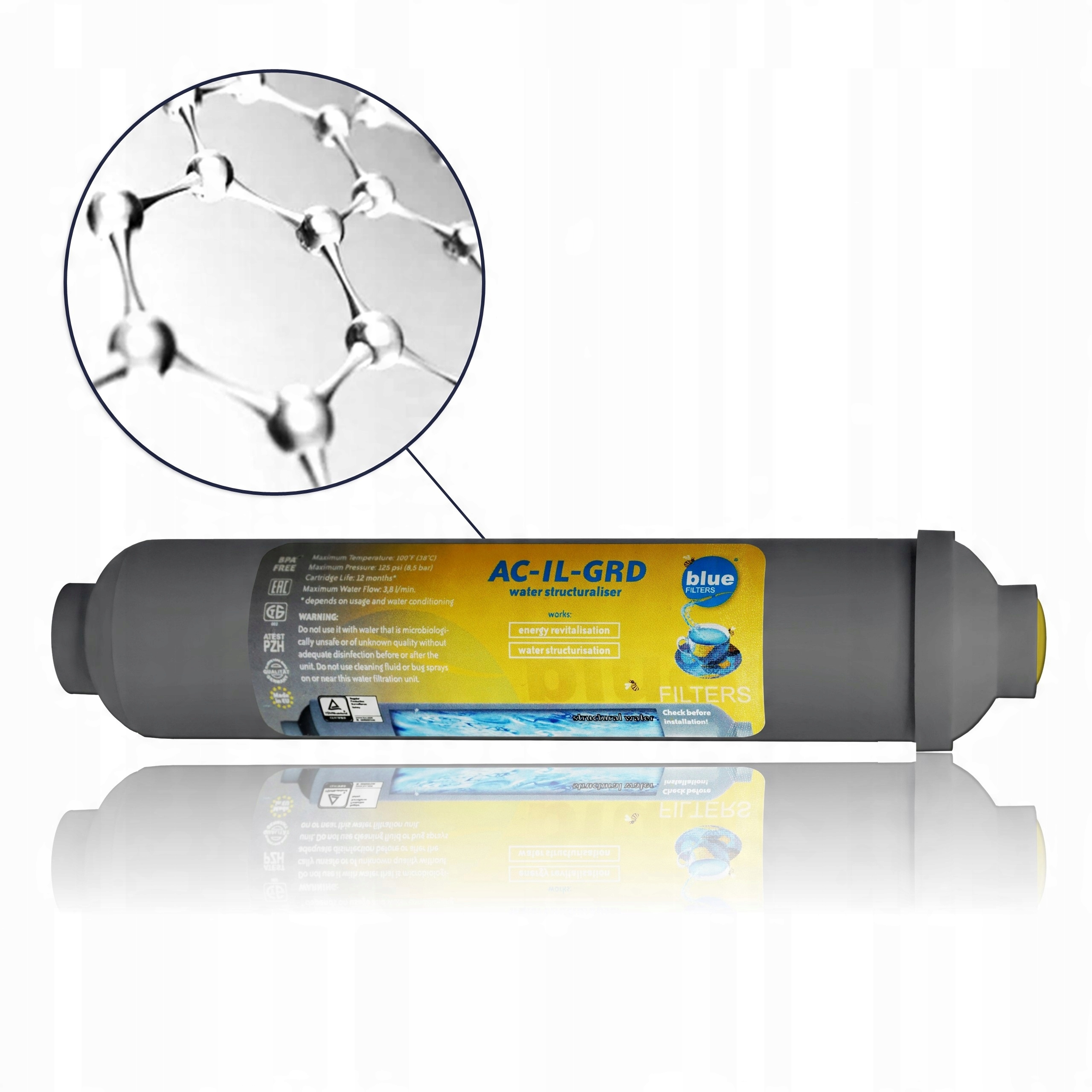 Osmoza Filtr Wody RO8 AV Jonizator Strukturyzator System 8 Stopniowy RO Model 320314677