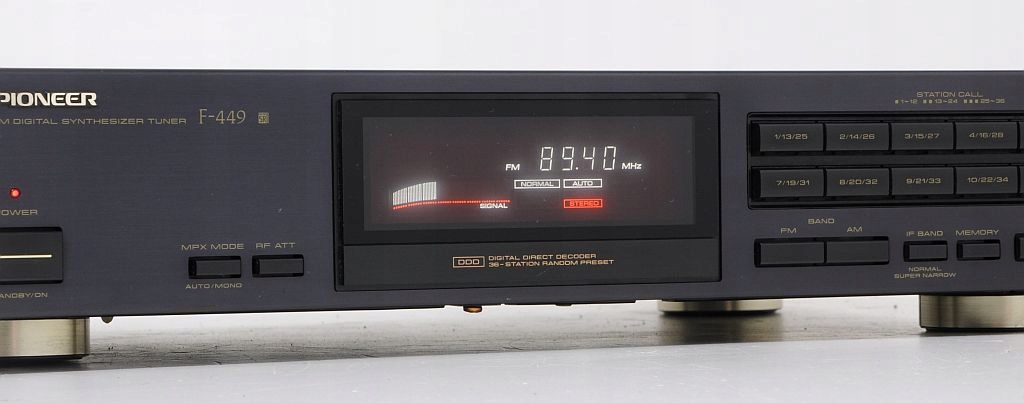 PIONEER F-449 FIRMOWY TUNER RADIOWY ! Model TUNER PIONEER F-449