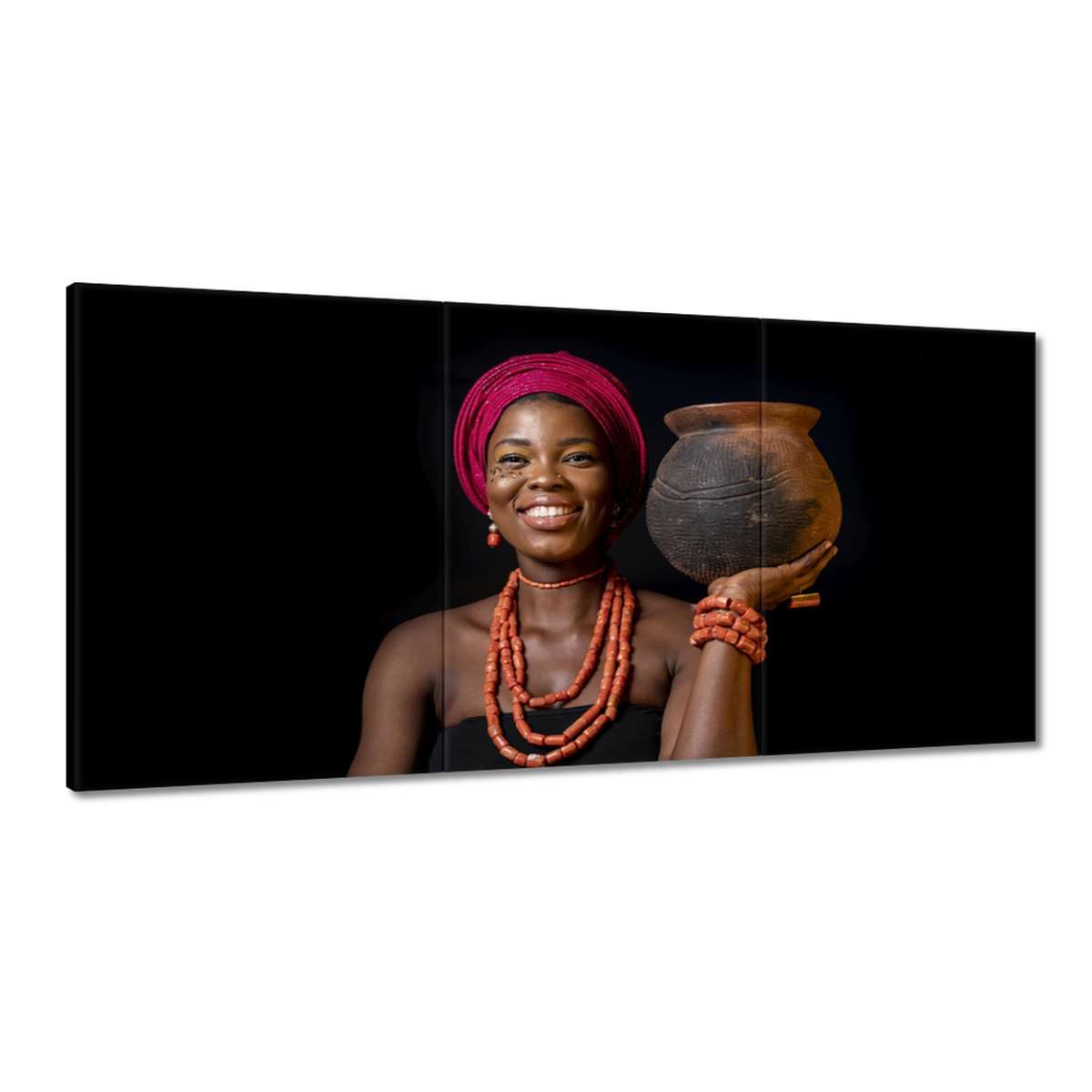 Obrazy 180x90 Portrét Afričanky Džbán