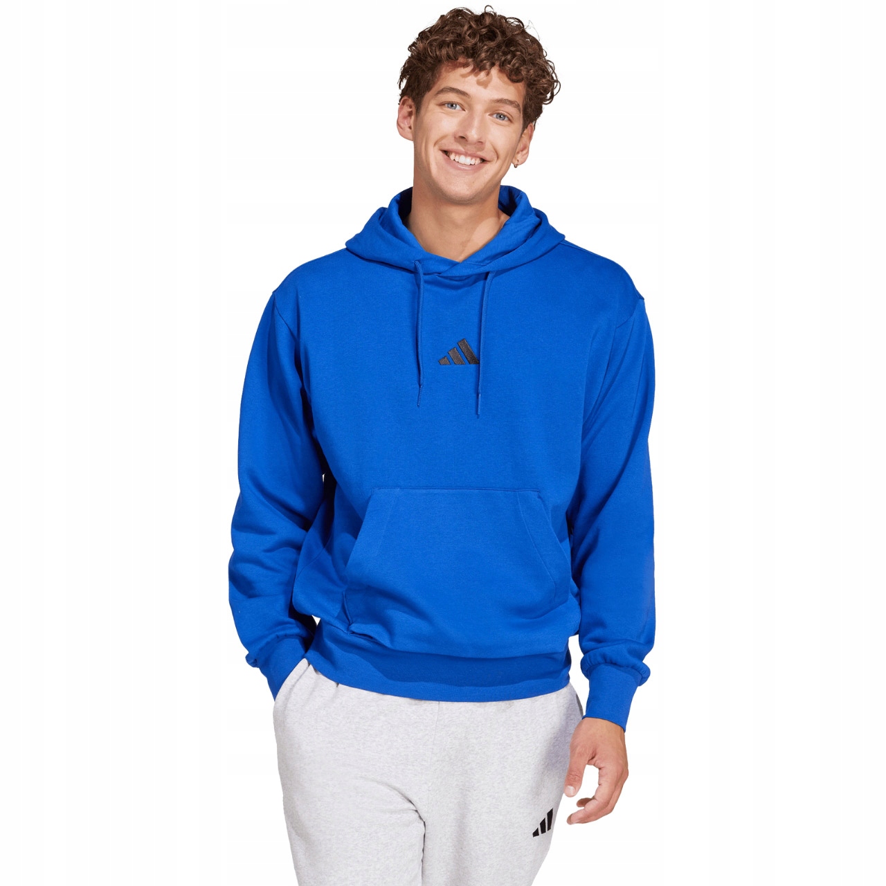 Pánská mikina adidas Essentials Feelcozy Fleece modrá JE3800 2XL