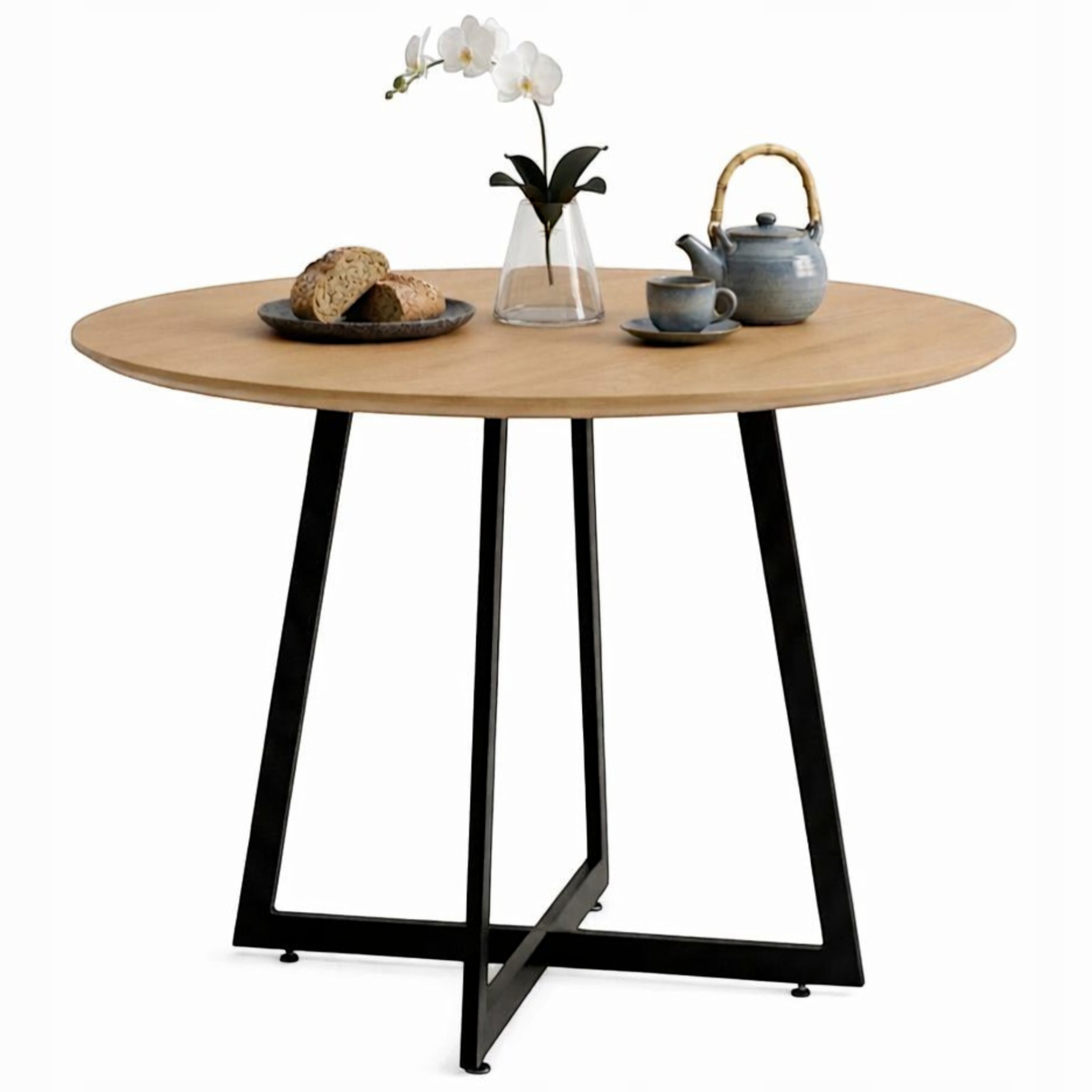 Stół Okrągły Nowoczesny Loft Skandynawski 80 CM Do Salonu Kuchni Jadalni