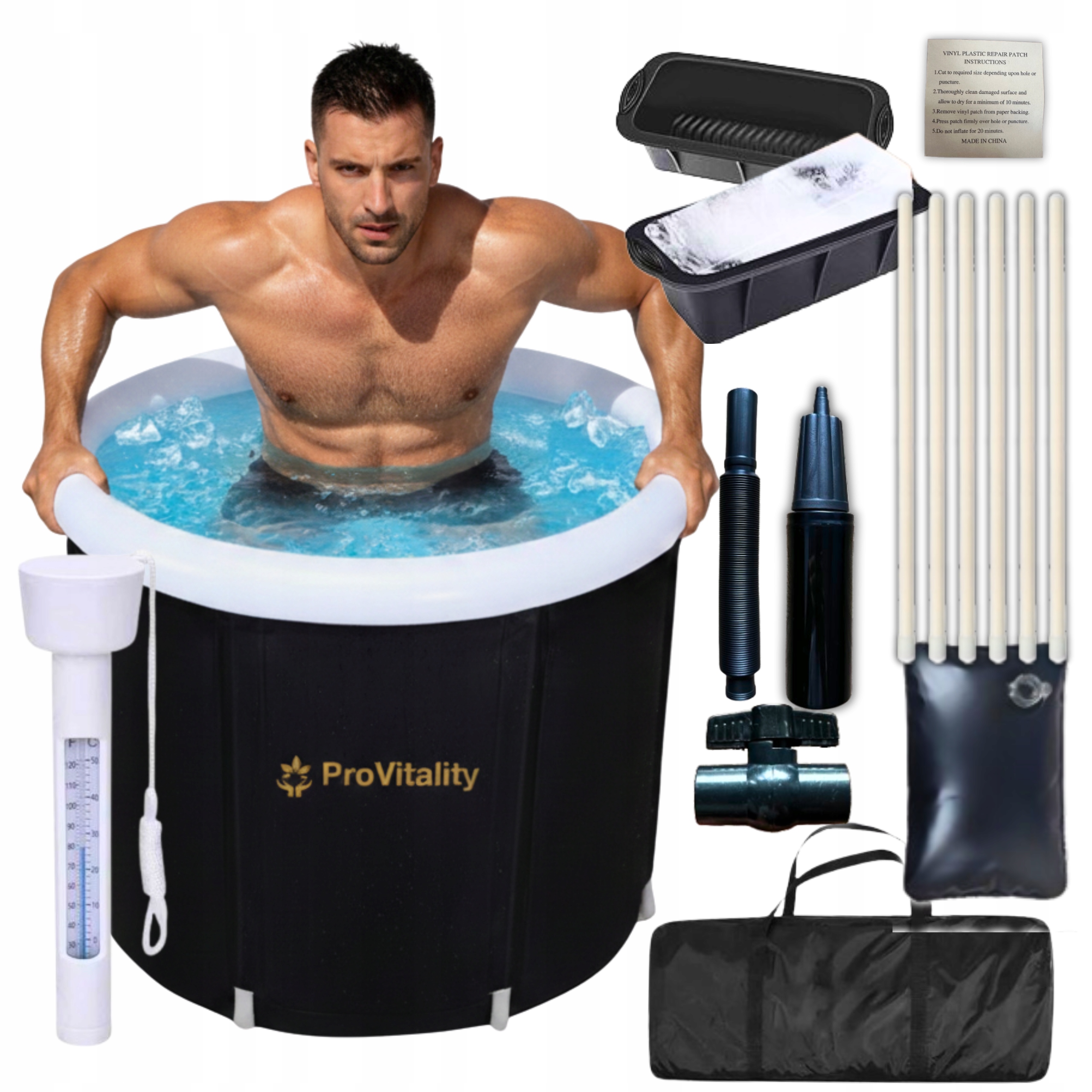 Velký Sud na moření Bazén Balia nafukovací XXL přenosný set